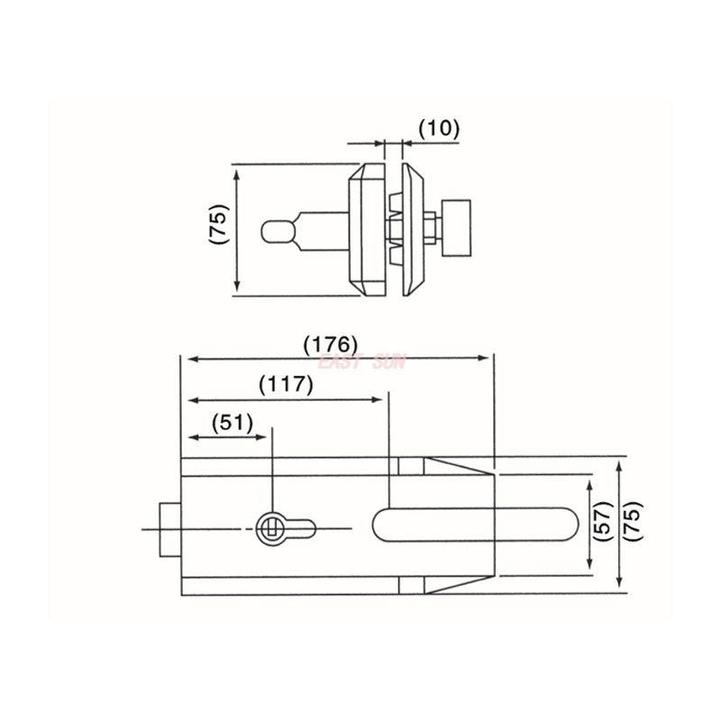 GHL-004A-Замки для стеклянных дверей