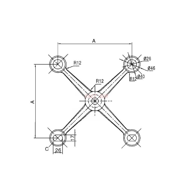 SD-204-4-Паук Фитинг