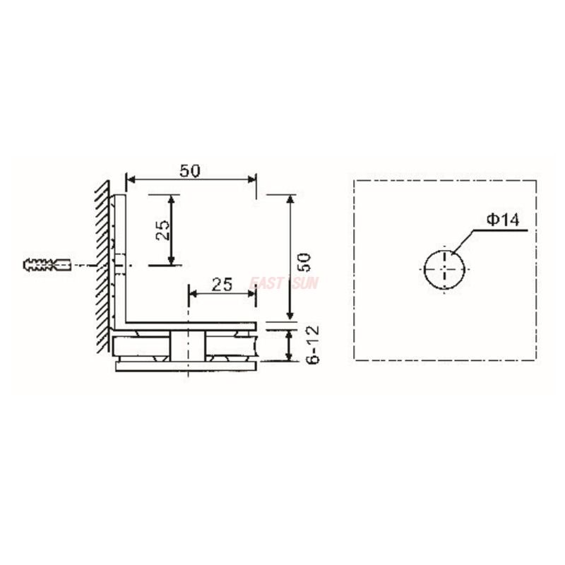 зажимы для стеклянных панелей