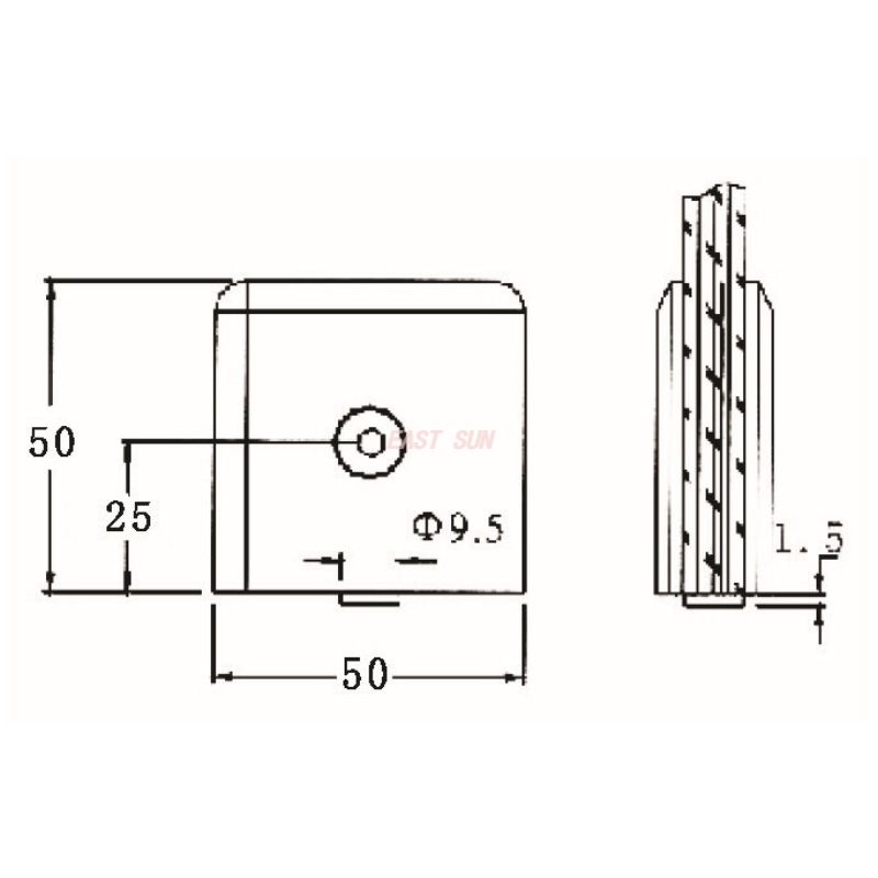 опора зажима для стеклянной полки