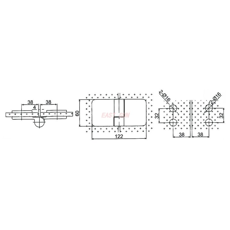 петля для стеклянной двери душа