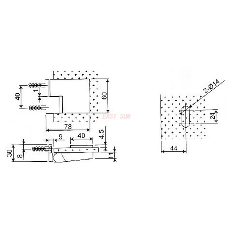 петли для стеклянных дверей