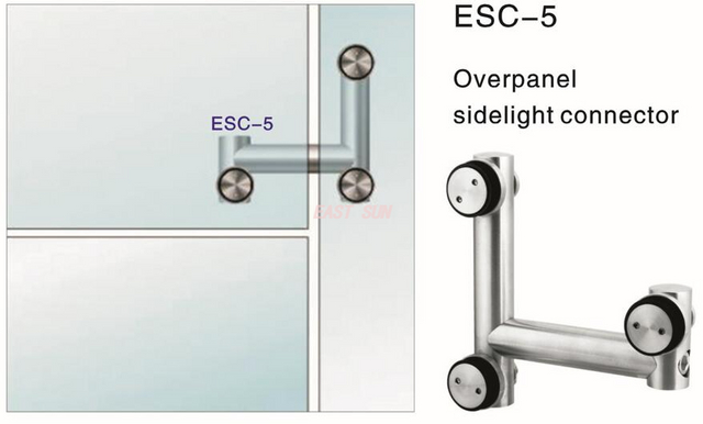 Стеклянная поворотная дверь, соединитель бокового освещения над панелью Dorma MAB
