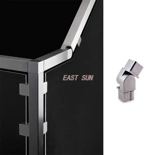 Зеркальное литье, перила для балкона, круглые соединители для перил из нержавеющей стали с квадратной трубкой 304