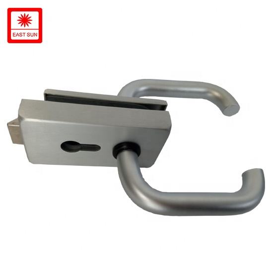 Замки для стеклянных дверей из цинкового сплава, фурнитура, комбинированный замок безопасности, замок с ручкой для России