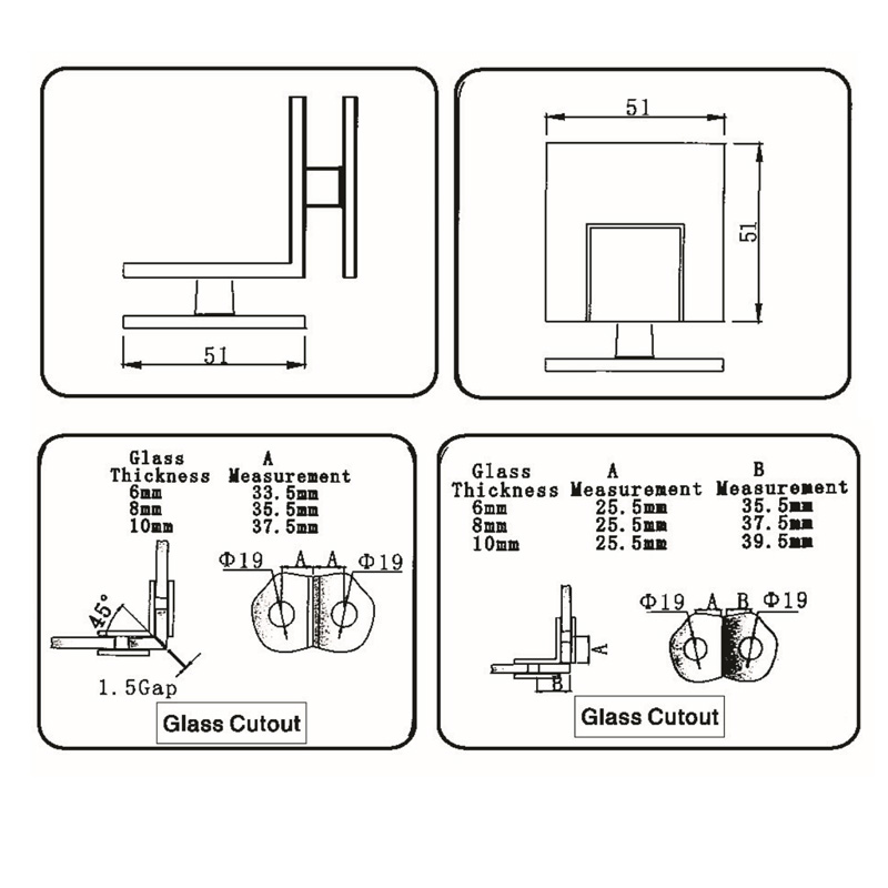 GBF-2002-Зажимы для стекла