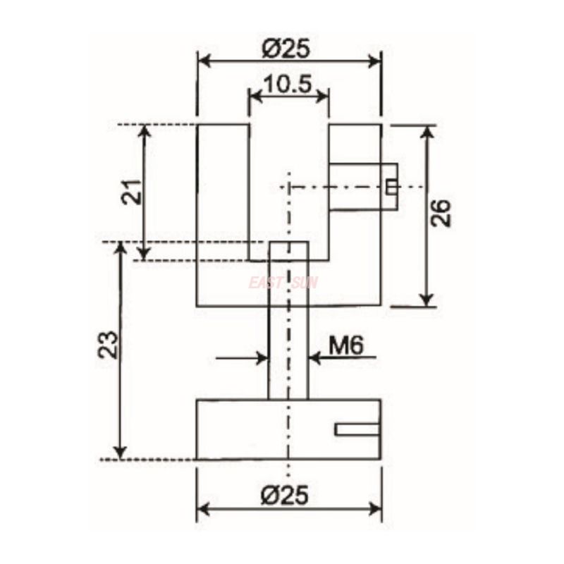 Зажим от стены до стекла под углом 90 градусов 