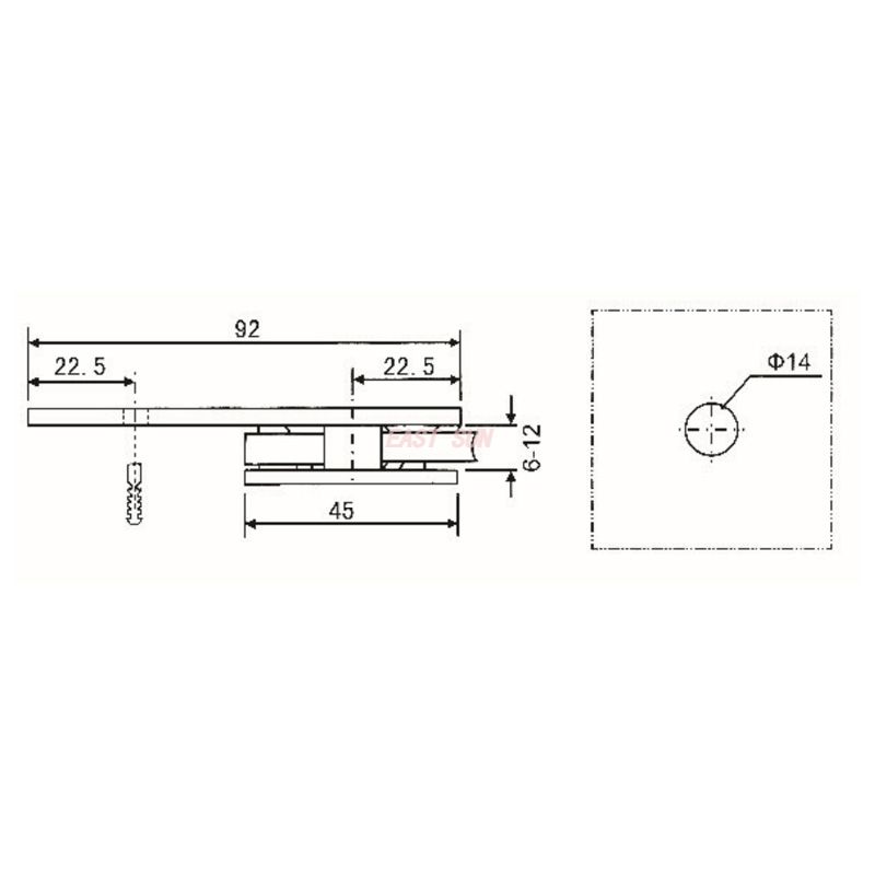 стеклянный зажим для балюстрады 