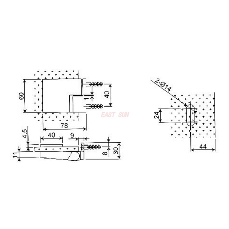 распашная бескаркасная душевая дверь