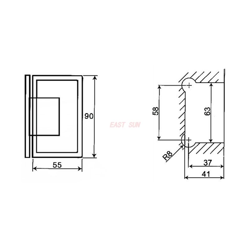 ASH-305-Регулируемые петли для душа