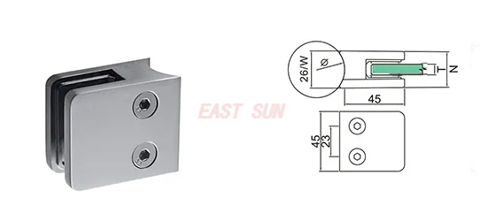  Стеклянный кронштейн для крепления стекла, безрамный стеклянный зажим, стеклянный зажим для лестничного крана из нержавеющей стали