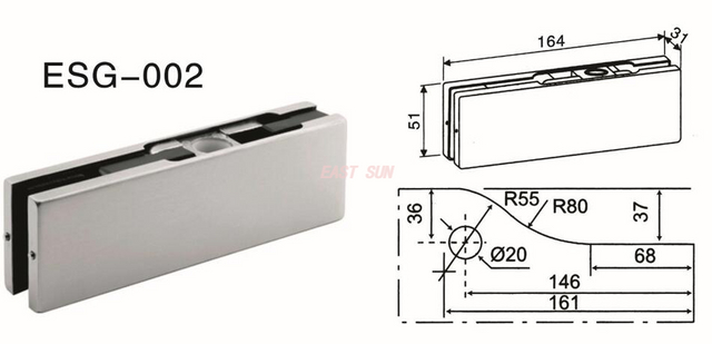 Dorma Patch Фурнитура поворотная дверь ESG-002