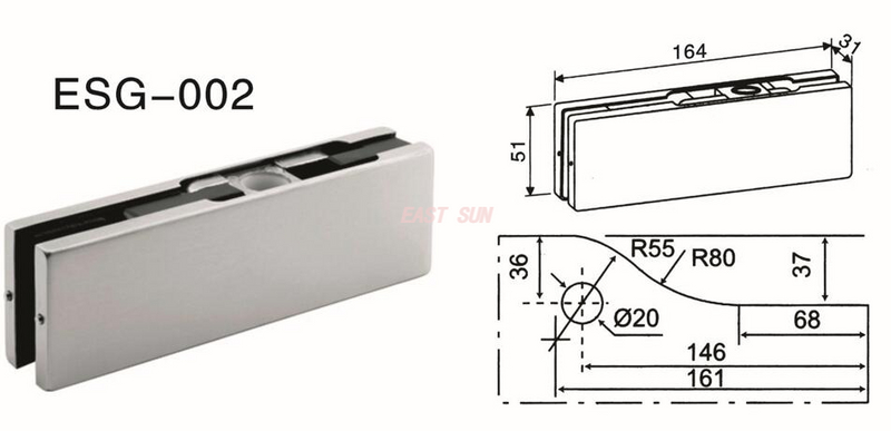 Dorma Patch Фурнитура поворотная дверь ESG-002