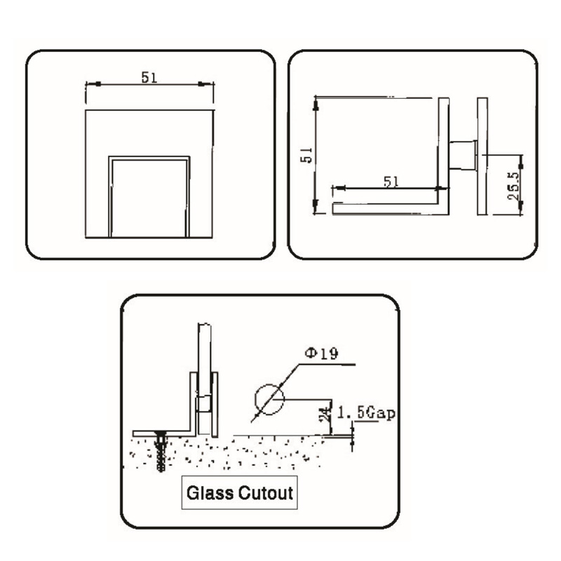 GBF-2003-Зажимы для стекла