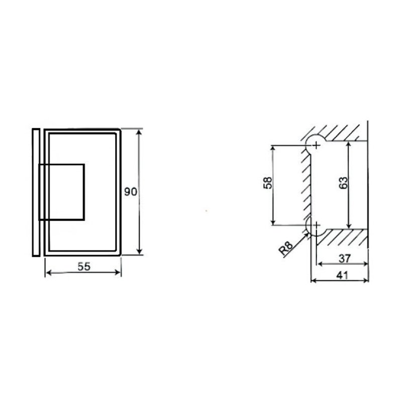 ASH-211-Регулируемые петли для душа