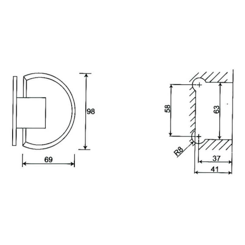 ESH-315-Петли для душевых дверей