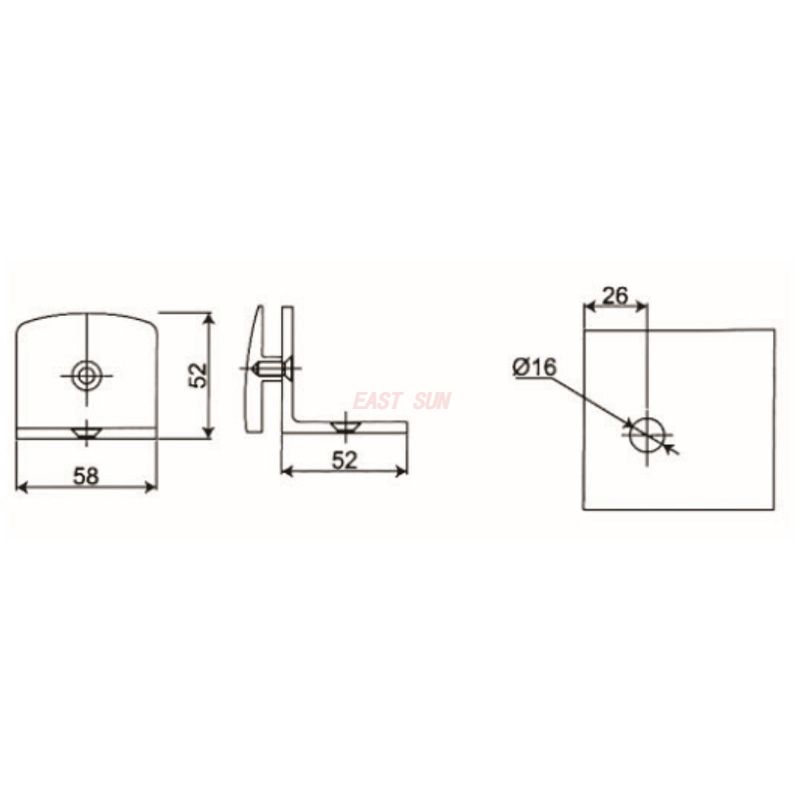 фиксированный стеклянный зажим