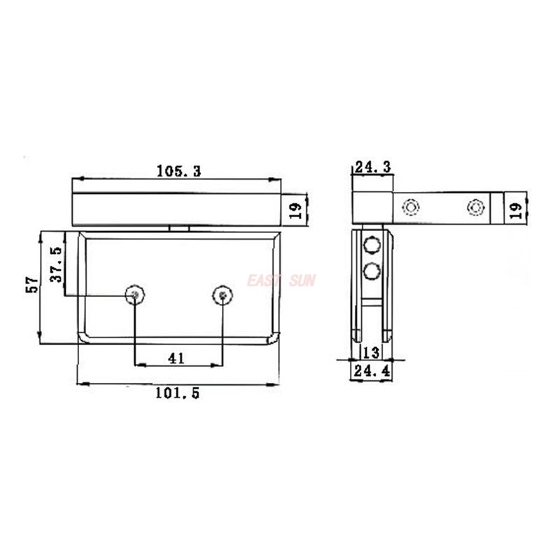 петля для стеклянной двери