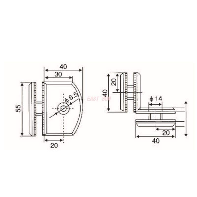 зажим для стекла 