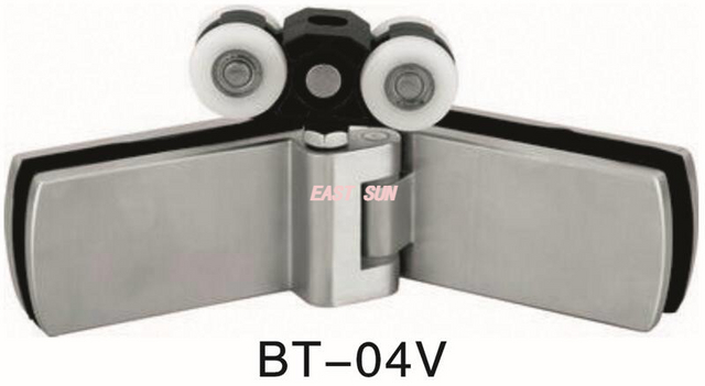 Петли складной двери сверху от стекла к стеклу