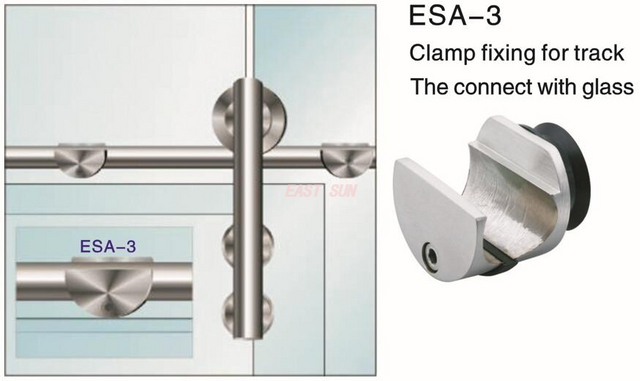 Крепление зажима для раздвижной двери для направляющей The Connect со стеклом Dorma Design