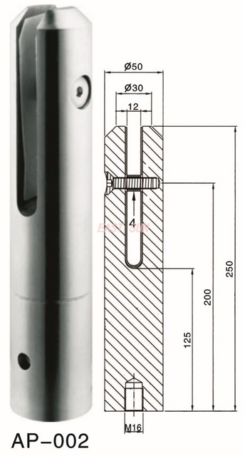 Современный дизайн с боковым креплением к лицу, мини-стеклянный патрубок