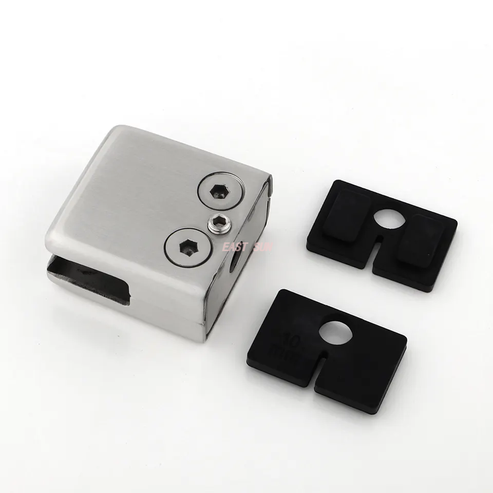  Фурнитура для балюстрады 304 316 Зеркальная отделка Квадратная лестница из нержавеющей стали Стеклянный зажим для перил