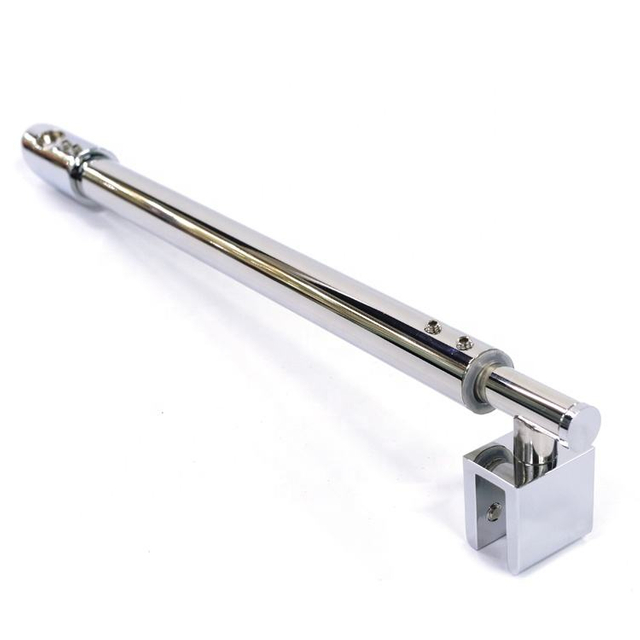 Регулируемая круглая трубка от стены до стеклянной опорной стойки для душа