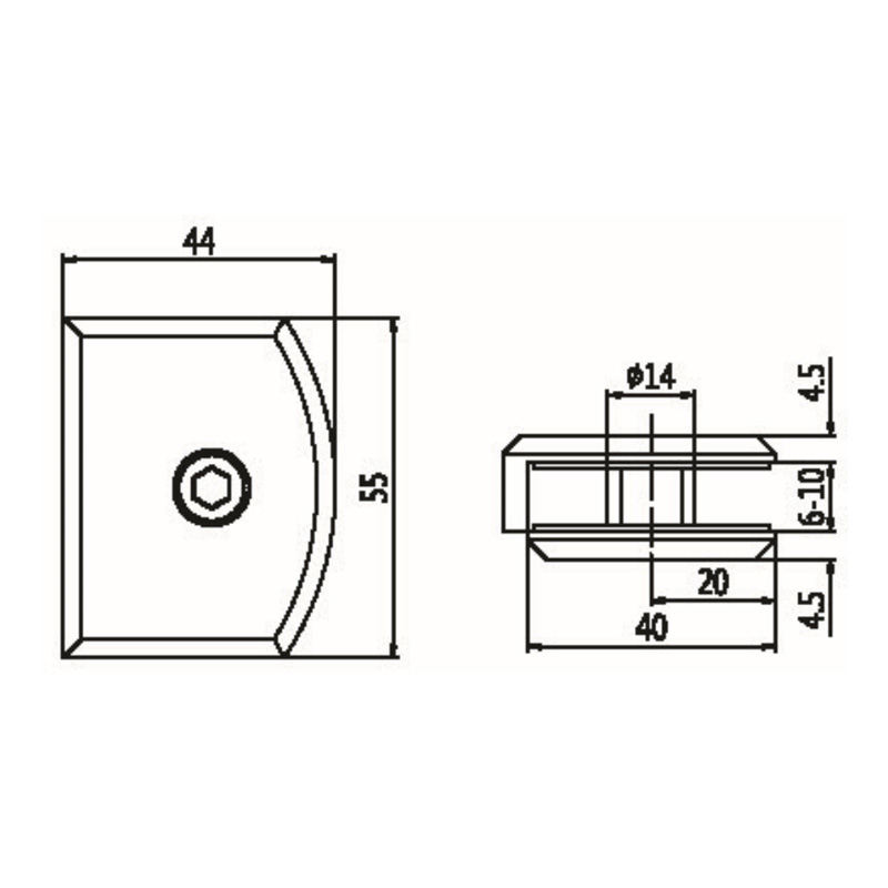 GBA-201-Зажимы для стекла