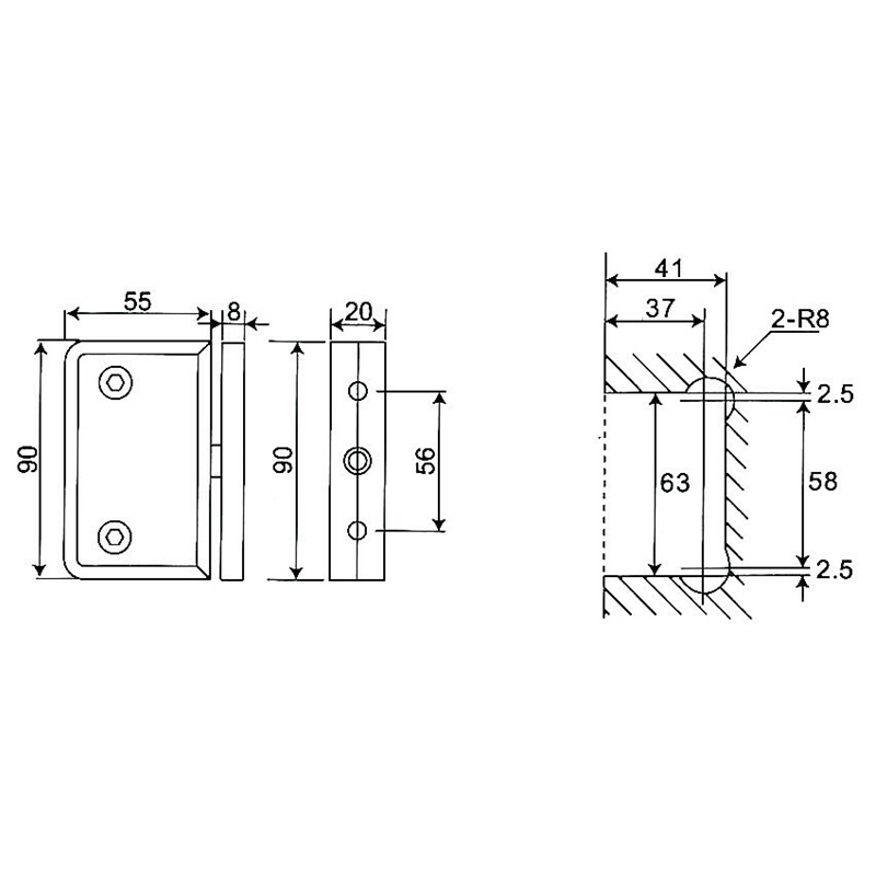 ESH-500B-Серия поворотных дверей