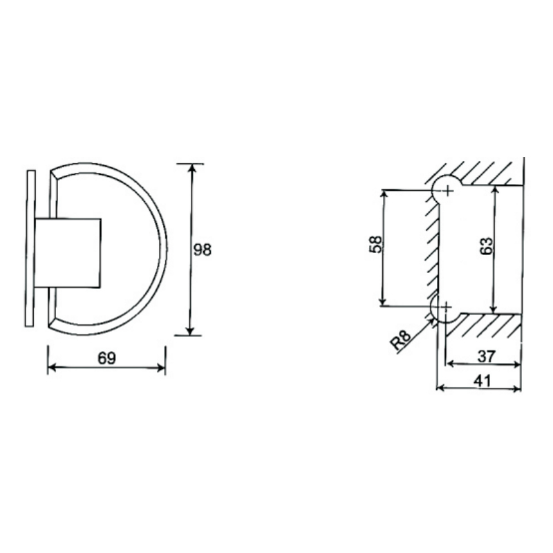 ESH-311-Петли для душевых дверей