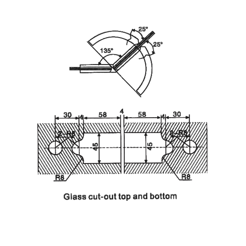 ESH-502-Петли для душевых дверей
