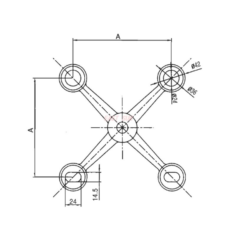 SD-150-4R-Паук Фитинг