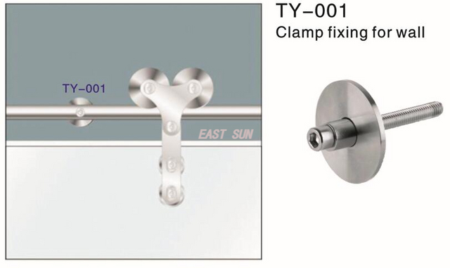 Сверхмощный зажим для раздвижной двери на стене