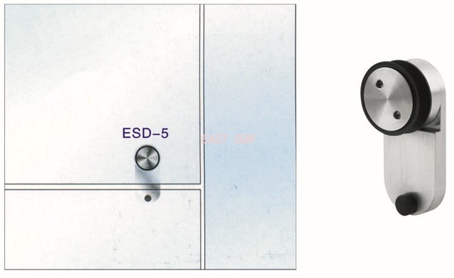Сверхпрочный стопор для стеклянной поворотной двери Dorma MAB