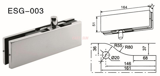 Dorma Patch Фурнитура поворотная дверь ESG-003