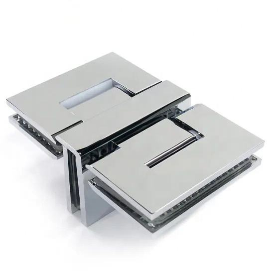 Трехсторонний шарнир на 90 градусов от стены до стекла для душевой двери для стекла толщиной 1/2–3/8 дюйма