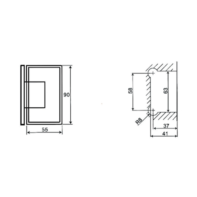 ASH-201-Регулируемые петли для душа