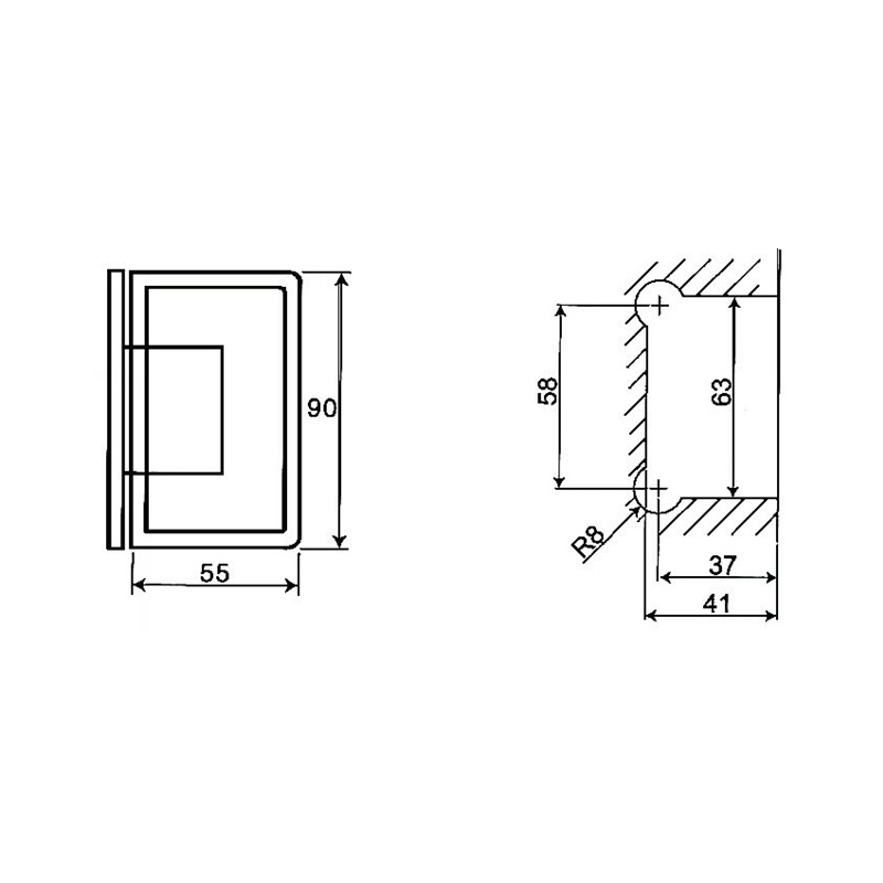 ASH-205-Регулируемые петли для душа