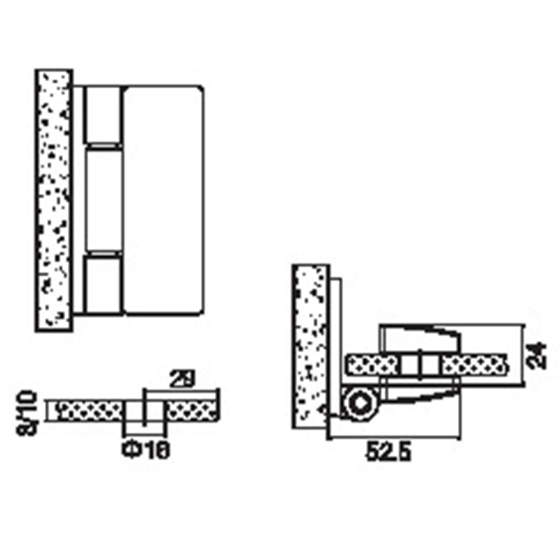 FSH-201-Петли для душа складные