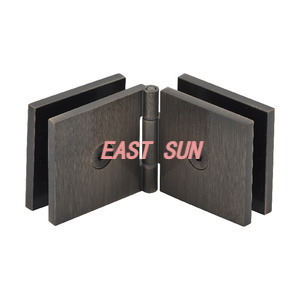 Регулируемый квадратный зажим для крепления стекла к стеклу из античной латуни 