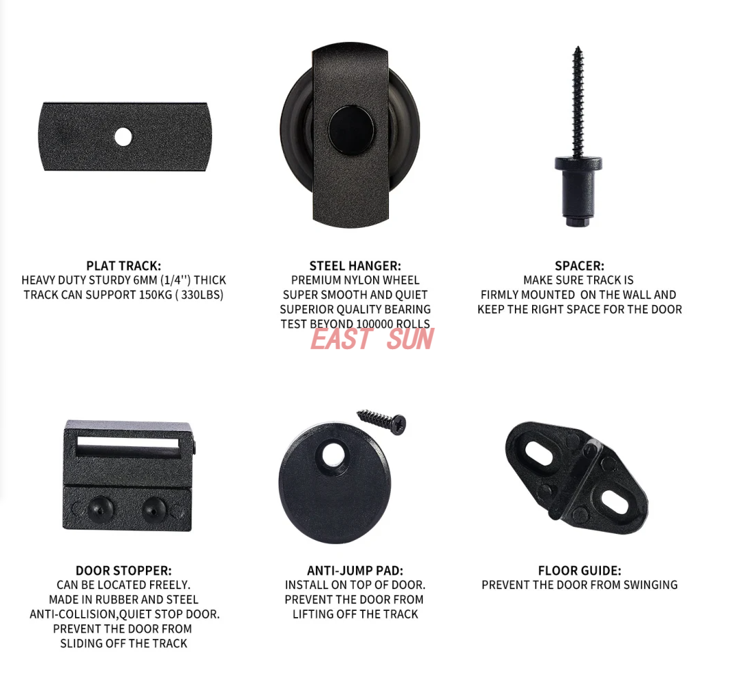 Классический винтажный комплект фурнитуры для раздвижных стандартных двухпутных дверей сарая со стрелкой