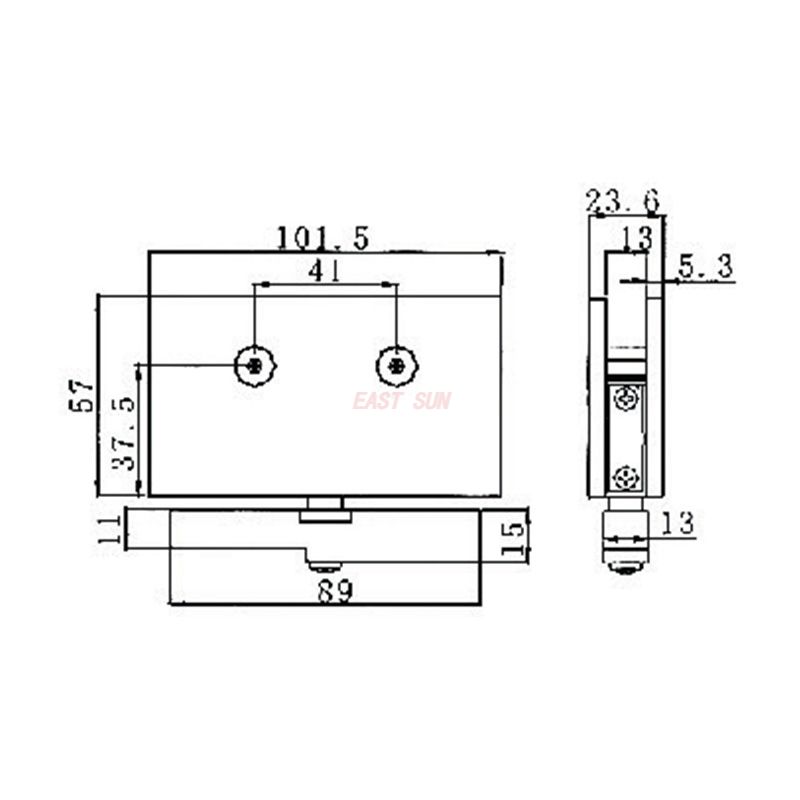 петли для стеклянных дверей в рамке
