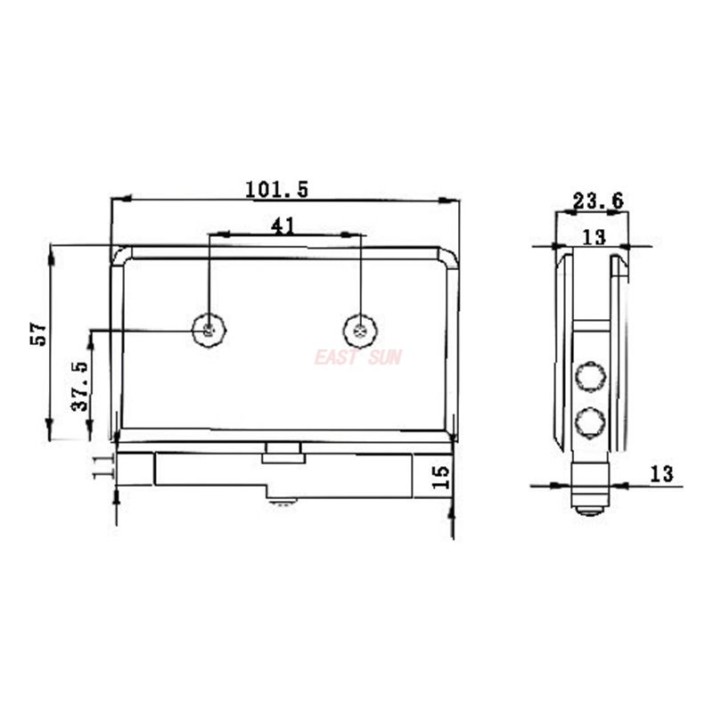Петля для стеклянной двери 180 градусов