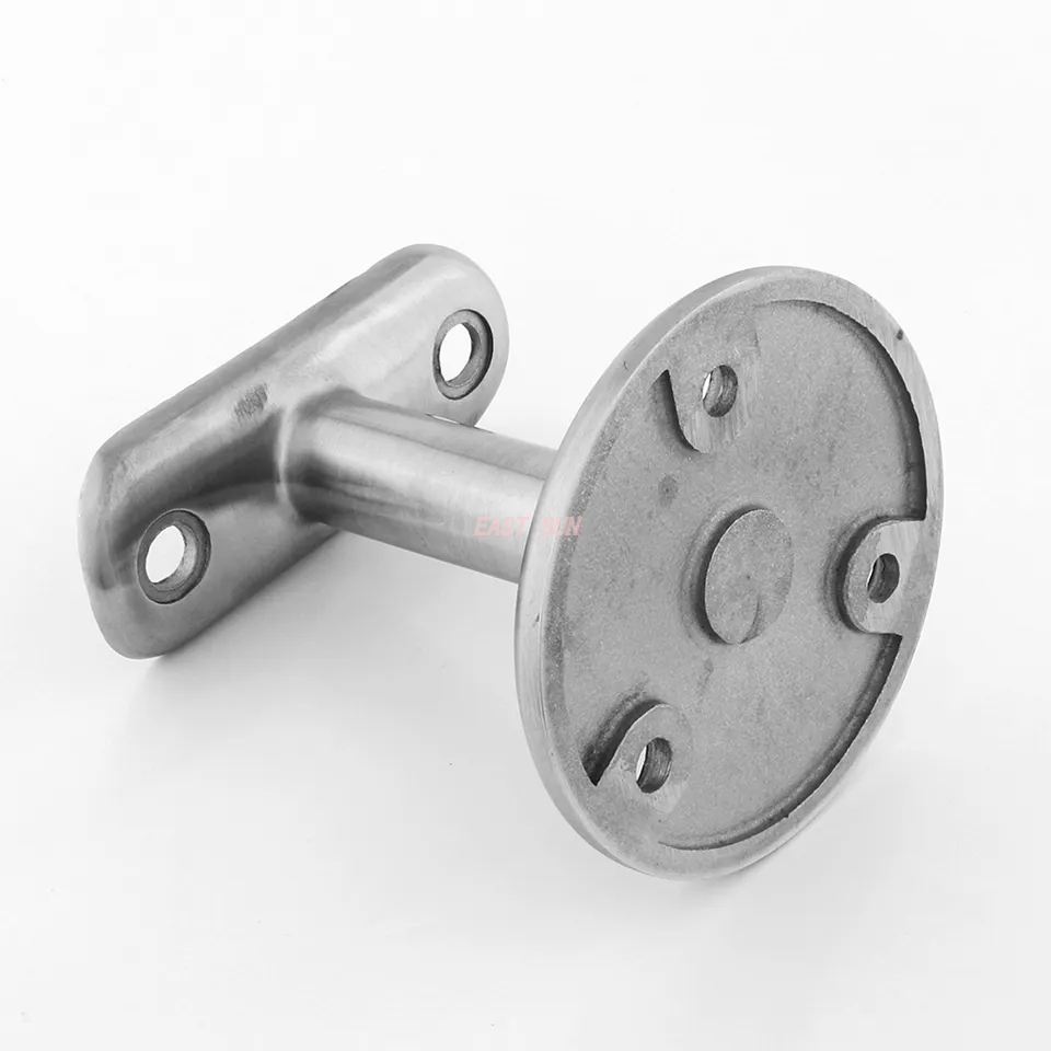 Атласный или зеркальный фиксированный кронштейн для перил, короткие 3 отверстия, настенный кронштейн для перил из нержавеющей стали для лестницы