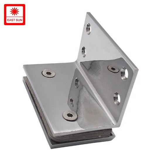 Настенное крепление на 90 градусов со смещенной задней панелью от стены до стеклянной петли душевой двери для стекла толщиной 1/2–3/8 дюйма,