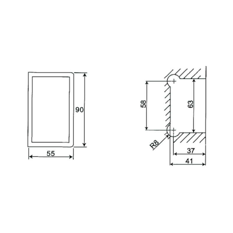 ESH-308-Петли для душевых дверей