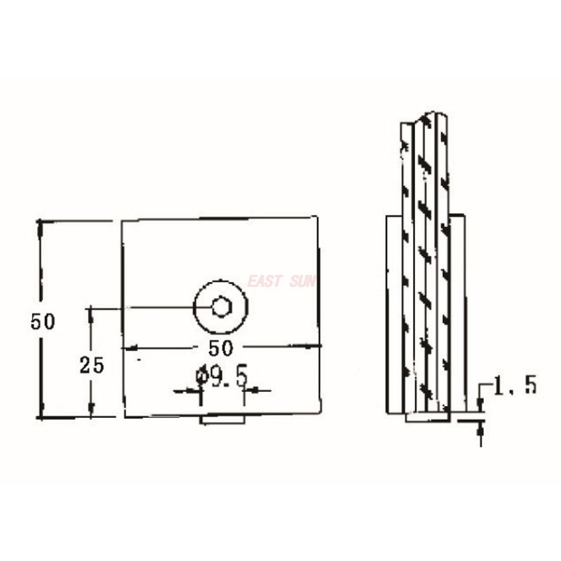 регулируемый зажим для крепления стекла к стене 