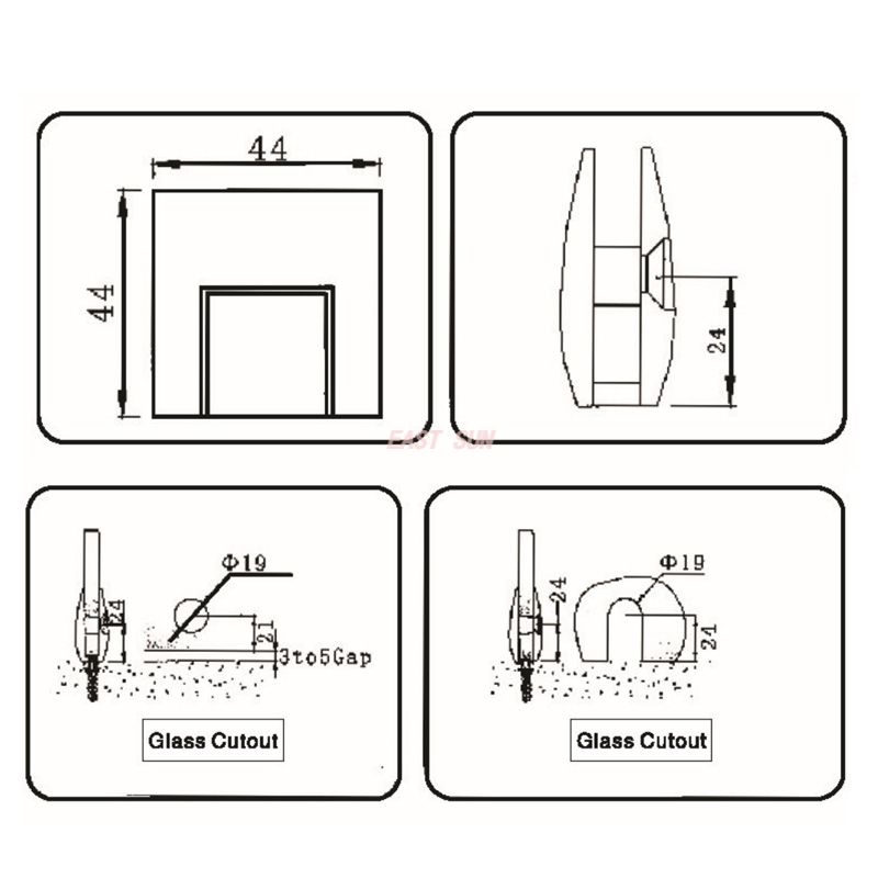 алюминиевые стеклянные зажимы 