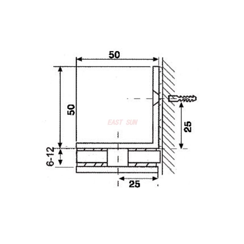 петля для стеклянной двери душа